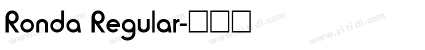 Ronda Regular字体转换